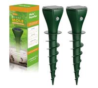 Dufuso Dissuasori per Talpe 2 Pezzi, Repellente per Topi, Dissuasore per Topi, Scaccia Talpe per Scacciare Talpe, Scoiattoli di Terra, Serpenti, Visoni- Verde