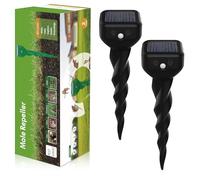 Dufuso Dissuasori per Talpe Solari a Ultrasuoni, Set da 2, Repellente per Talpe, Scoiattoli e Serpenti, Anti Talpe con Vibrazione e Ultrasuoni, Protezione Giardino IP65, Resistente alle Intemperie AS