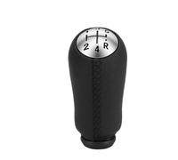 DUFWEHR Pomello Del Cambio Per Captur 1 I MK1 2013 - 2019 Leva Dell'interruttore Del Cambio Manuale A 5 Velocità In Pelle Con Cuciture Nere/bianche/rosse(Black Stitching)