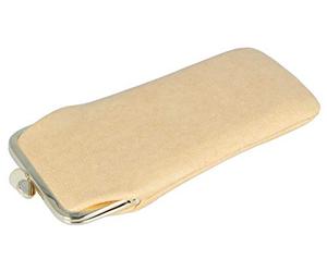 Duggert Elegante Astuccio per Occhiali Lara con Chiusura a Scatto, Beige, Taglia Unica