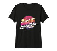 Dugout Mama Club Baseball Mom Retro Baseball Game Maglietta Premium