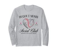 Dugout Moms Baseball Cuore Social Club Cheerleader orgogliosi Maglia a Manica