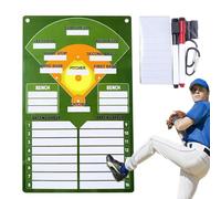 Dugout Organizer - Lavagna di coaching riutilizzabile cancellabile a secco, grafico magnetico di posizionamento del giocatore, manager della posizione della , pannello di visualizzazione