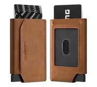 DUGRAFT Portafoglio minimalista con finestra d'identità, portafoglio pop-up sottile e minimalista da uomo, blocco RFID, con finestra per documenti d'identità, contiene 5-8 carte e banconote, Nuovo