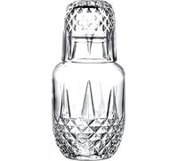 DUHALINE Audrey Crystal - Set di Caraffa da Comodino e Bicchiere in Cristallo da Notte, 2 Pezzi (525 ml)
