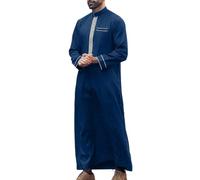 DUHENWU Abiti musulmani Uomo Islam Abbigliamento Preghiera Uomini Abbigliamento da preghiera Tunica Musulmana Indiana Abiti da preghiera Afghana Etnico Camicia da notte Vesti Medio Oriente Etnico
