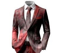DUHENWU Giacca da uomo per Halloween, costume vintage, giacca con stampa a zucca, vestibilità normale, per festival, abbigliamento blazer, per feste, vintage, tempo libero, giacca da uomo a maniche