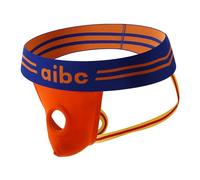 DUHENWU Jockstrap da uomo con foro per il pene Ouvert Lingerie Sportive Sissy Sport Jockstrap Uomo T-Back Sottile Vita Bassa Mutandine Traspirante Sissy Mutandine Low Rise, O Orange, L