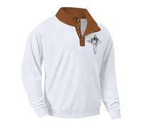 DUHGBNE Felpe da Lavoro Felpa Senza Cappuccio Uomo con Tecnologia termoregolatrice Mantiene Temperatura corporea Stabile Tessuto Intelligente per Felpe Cappuccio