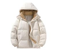 DUHGBNE Giubbino 100 gr Donna Piumino Donna Invernale con Cappuccio Cotton Giacca Autunnale Maniche Lunghe Corto Calda con Zip e Tasca Giubbotto Piumini 100 Grammi