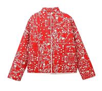 DUHGBNE Giubotto Donna InterNos Womens Quilted Lightweight Winter Striped Stand Collar Padded Puffer Cardigan Coat with Piumino I Giubbotto Imbottito Donna