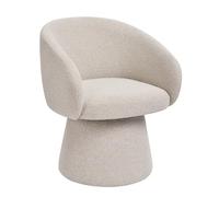 Duhome Sedia da Sala da Pranzo in Bouclé Poltrona Moderna Poltrona Imbottita, Sedia Imbottita Design a Cono Girevole a 360 Gradi per Sala da Pranzo Soggiorno Ufficio, Kaki Chiaro