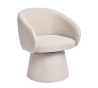Duhome Sedia da Sala da Pranzo in Lino Poltrona Moderna Poltrona Imbottita, Sedia Imbottita Design a Cono Girevole a 360 Gradi per Sala da Pranzo Soggiorno Ufficio