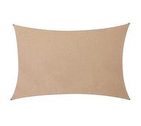 Duhome Vela Parasole Rettangolare 3x4m, Vela Ombreggiante Impermeabile Tenda da Sole con Fune Protezione Raggi UV per Terrazza Giardino Balcone Campeggio, Sabbia