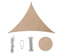 Duhome Vela Parasole Triangolare 3x3x3m, Vela Ombreggiante Impermeabile Tenda da Sole con Fune Protezione Raggi UV per Terrazza Giardino Balcone Campeggio, Sabbia