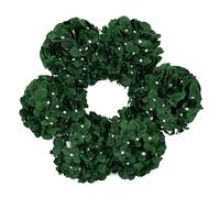 DuHouse 22,1 cm teste di ortensie in seta con steli, ortensie finte per fai da te, centrotavola per matrimoni, decorazione della casa, confezione da 6 (verde scuro)