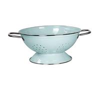 Duiaynke Scolapasta rivestito in smalto, stile vintage, piatti di frutta autodrenanti, set di stoviglie in metallo, decorazione per la casa e la cucina, centrotavola (verde grande)