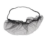 Duimimi 100 pezzi da barba usa elastica nylon elastico lattice di lattice lattice protezione per capelli per alimenti, assistenza sanitaria, ristoranti, uomini, protezione (Nero)