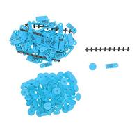 DUIMIMI 100 pz. Etichetta auricolare numerata per pecora, capra, TPU, materiale in rame, rosa rosa, fissaggio stabile, resiste a temperature estreme per la gestione (Azul)