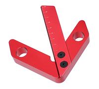 DUIMIMI Calibro per la ricerca del centro ad angolo retto 90 mm per la lavorazione del legno, strumento di scrittura con linee a 45/90 gradi, costruzione in lega di alluminio