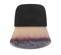DUIMIMI Mini Multifunctional Makeup Brush, Polvera e Blush a rilascio morbido portatile, pennello per il trucco da viaggio, argento, ideale per fard, polvere e evidenziatore (Nero)