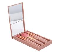 DUIMIMI Paskep Paskep Brush a 5 pezzi set con specchio - pennelli cosmetici morbidi e leggeri per fondamento, ombretto, fard e polvere - Viaggi e amichevole per principianti
