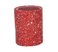 DUIMIMI Porta Pennelli Trucco Organizer Plastica Polvere Rosso, Grande Capacità, Porta Pennelli per Vanità, Contenitore per Strumenti Trucco, Design Elegante con Pietre (Rosso)