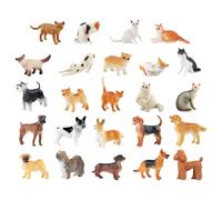 DUINIU 12 Pezzi di Gioielli Modello per Cani E 12 Pezzi di Gioielli Modello per Gatti, Mini Gioielli Modello Animale, Giocattoli Carini, Modelli di Animali di Simulazione