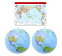 DUINIU 2 Palline Gonfiabili E 1 Planimetria, Giocattoli da Spiaggia All'Aperto, Oggetti di Scena Educativi E Didattici, Accessori Interattivi per Genitori E Bambini.