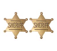 DUINIU 2 Pezzi di Spille A Stella A Sei Punte, Stile Distintivo retrò, Spille Commemorative dello Sceriffo, Accessori per Gioielli da Collezione, Spille Decorative in Metallo.
