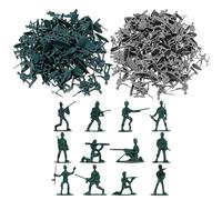 DUINIU 2 Set di Giocattoli di Plastica per Soldati, Mini Set di Modelli A Tema Militare, Giocattoli per La Costruzione di Scene di Guerra, Accessori E Strumenti per Giochi di Combattimento.