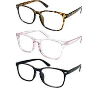 DUINIU 4 Paia Di Occhiali Piatti Senza Laurea Con Grande Cornice, Stili Multi-Stile, Accessori Moda, Oggetti Di Scena Fotografici, Adatti Per L'Uso Quotidiano, Giochi Di Ruolo.