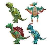 DUINIU 4 Palloncini Tridimensionali di Dinosauro, Palloncini di Alluminio Carini E Divertenti, Decorazioni per Il Compleanno dei Bambini, Accessori Fotografici.