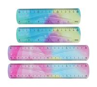 DUINIU 4 Righello in Plastica, Righello Flessibile Anti-Pieghevole, Righello per Ufficio Scolastico, Strumento di Misurazione Portatile, Cancelleria Generale per Bambini E Adulti.