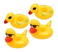 DUINIU 4 Sottobicchieri Dell'Anatra, Sottobicchieri Gonfiabili della Bevanda dell'Acqua, Portabicchieri Fissi per Le Piscine, Adatti A Svago dell'Acqua E alle Scene di Nuoto.