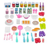 DUINIU 43 Pezzi di Giocattoli per La Casa E 7 Pezzi di Accessori per La Frutta, Mini, Modelli di Cibo in Miniatura, Accessori per La Casa Carina