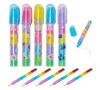 DUINIU 5 Gomme da Cancellare E 5 Matite, Materiale Scolastico per Studenti, Set di Gomma per Cartoni Animati Creativi, Adatto per La Cancellazione della Scrittura Quotidiana.