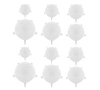 DUINIU Coperchi in Silicone Espandibili da 12 Pezzi, Coperchi per Alimenti in Silicone Riutilizzabili, Coperchi di Chiusura Multifunzionali, Adatti per Lattine E Ciotole.