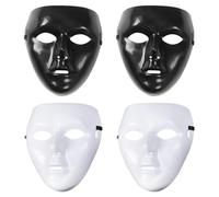 DUINIU Maschere da 4 Pezzi, Maschere per Eventi di Danza di Strada, Accessori per Oggetti di Scena in Costume, Adatti per attività di Carnevale.