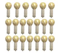 DUINIU Microfoni Gonfiabili da 20 Pezzi, Giocattoli Dorati Creativi, Oggetti di Scena Interessanti, Palloncini in Alluminio, Decorazioni da Palcoscenico per Feste di Compleanno.