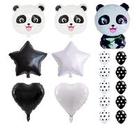 DUINIU Palloncini in Alluminio Panda da 17 Pezzi, Palloncini A Tema Panda, Decorazioni per Palloncini per Feste, Palloncini Panda Animali di Grandi Dimensioni, Palloncini Doccia.