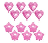 DUINIU Palloncini in Alluminio Rosa da 12 Pezzi, Ornamenti Gonfiabili della Stella Dell'Amore, Romanticismo Creativo, Oggetti di Scena di San Valentino, Decorazione della Scena della Festa.