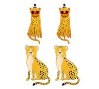 DUINIU Palloncini Leopardati A 4 Pezzi, Decorazioni per Feste di Compleanno, Palloncini Creativi in Alluminio, Palloncini Divertenti