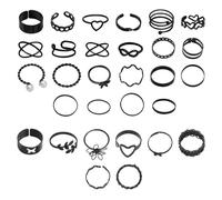 DUINIU Set di Anelli da 30 Pezzi, Anello Decorativo per Dita Personalizzato, Accessori per Gioielli Multistrato, Adatti per L'Uso Quotidiano.