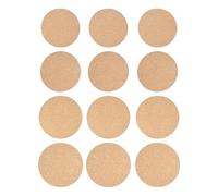 DUINIU Set di Sottobicchieri da 12 Pezzi, Tappetino Rotondo in Sughero, Tappetino Antiscivolo per Isolamento Termico, Tovaglietta da caffè, Forniture per Ufficio A Casa.
