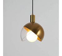 DUIRHNFV Moderno Creativo di Lusso Creativo Globale e27 a Sospensione Leggera in Metallo Minimalista in Vetro in Vetro a Sospensione in Ferro battuto in Ferro sferico lampadario da soggio