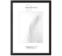 Duisburger-Rahmen24 DR24 Cornice 20x70 (Nero Opaco) su Misura, Telaio in Legno MDF Largo 35 mm Incluso Vetro Sintetico antiriflesso, Parete Posteriore Stabile, perni da Piegatura e Ganci