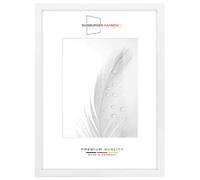 Duisburger-Rahmen24 DR24 Cornice 60x75 (Bianco Opaco) su Misura, Telaio in Legno MDF Largo 35 mm Incluso Vetro Sintetico antiriflesso, Parete Posteriore Stabile, perni da Piegatura e Ganci