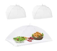 duisoad 3 Pezzi Copertura Alimentare Pieghevoli Coprivivande a Rete Pop-up Tende di Copertura per Alimenti per Barbecue, Picnic, Protezione degli Alimenti