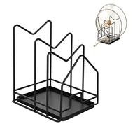 duisoad Supporto per Teglie e Taglieri Porta Tagliere Porta Tagliere Verticale in Metallo Supporto per Riporre di Padelle, Taglier, Nero, 20,4 x 18,3 x 12,7 cm